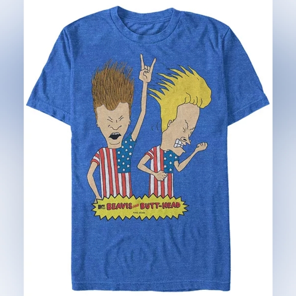 Beavis and Butthead Other - Officially licensed Beavis and Butthead MTV Rock Out America' Graphic Tee